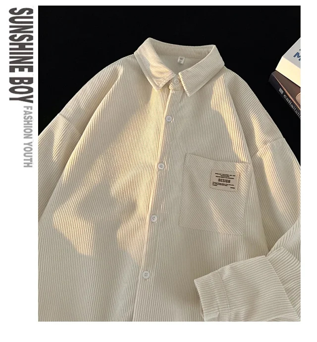 Japanese Vintage Men's Corduroy Shirt Detail