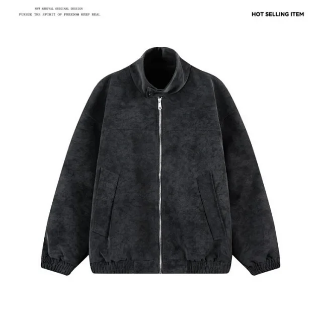 2025 Spring Men's PU Leather Jacket Detail