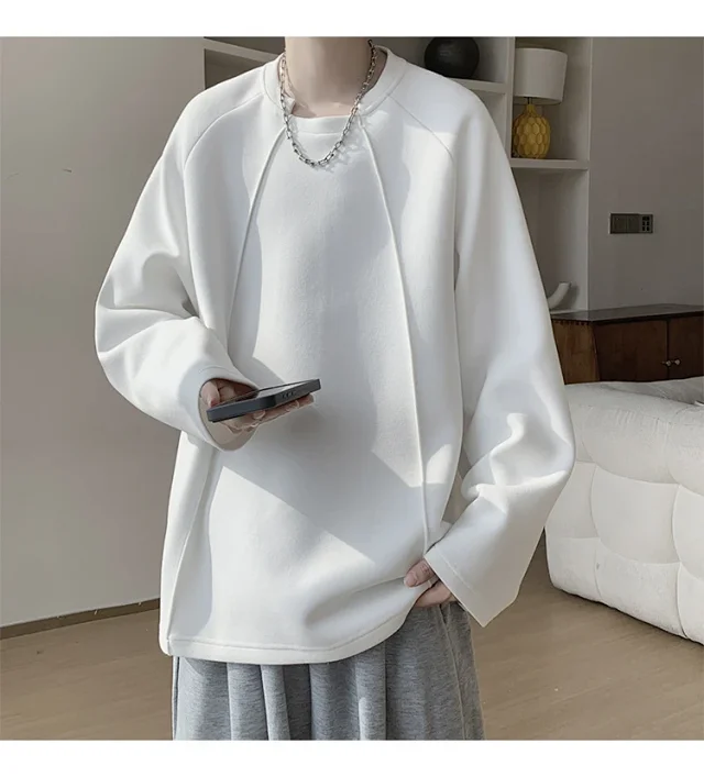 American Men's Long Sleeve Deconstructed Tee Detail