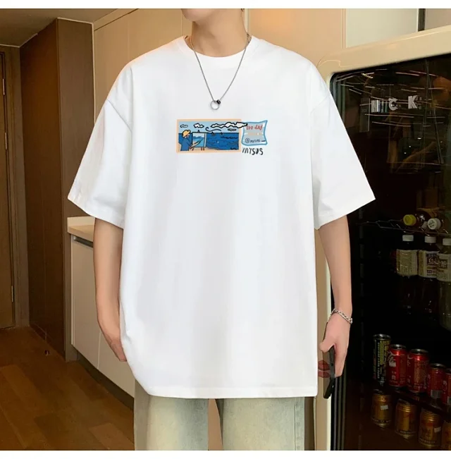 Men's Heavyweight Cotton T-Shirt Plus Size Detail