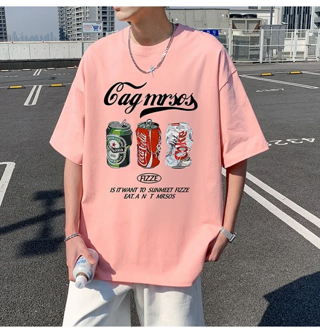 Men's Loose Cotton Tees Detail