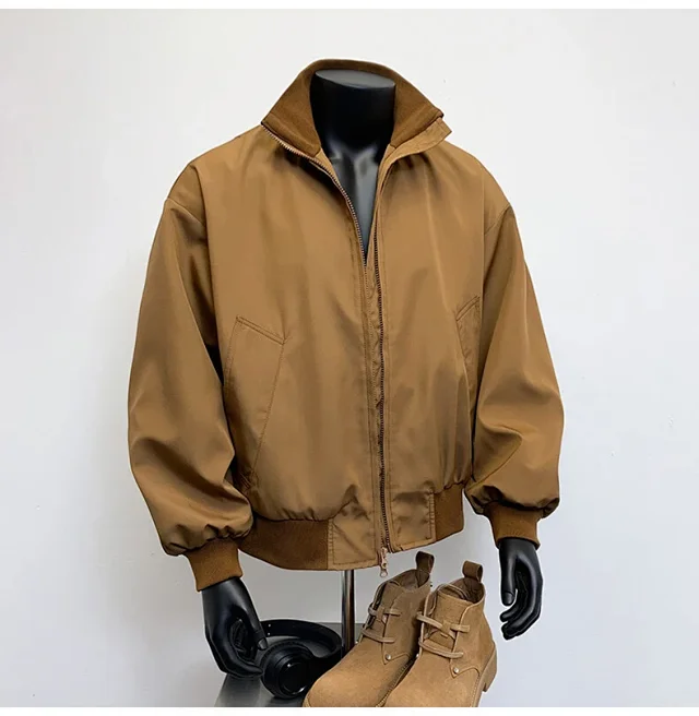 Men's Vintage American Oversized Bomber Jacket Detail