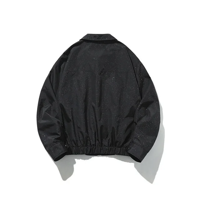 Starry Sky Men's Flight Jacket Detail