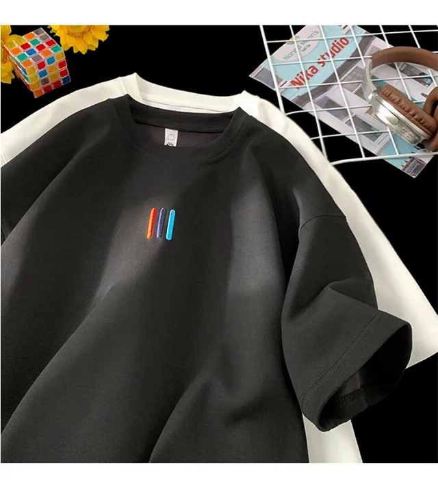 Summer 2025 Men's Heavyweight Embroidered Tee Detail