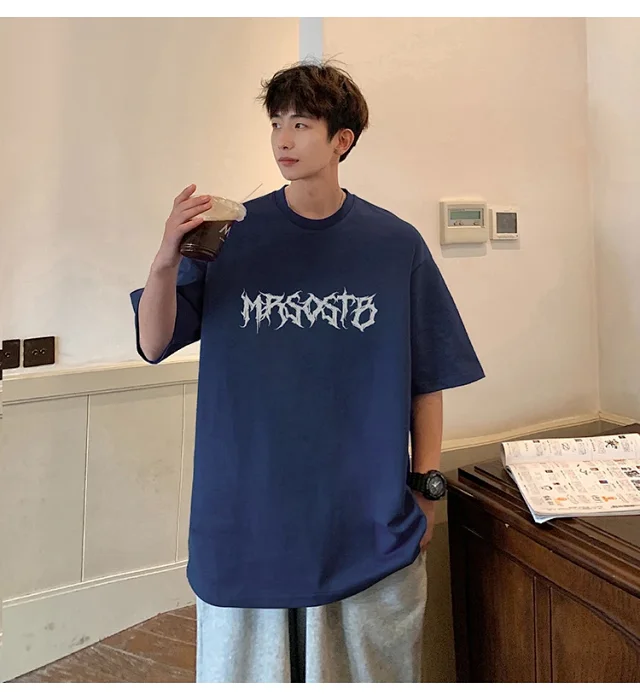 Oversized Retro Heavyweight Cotton Men's Tee Detail
