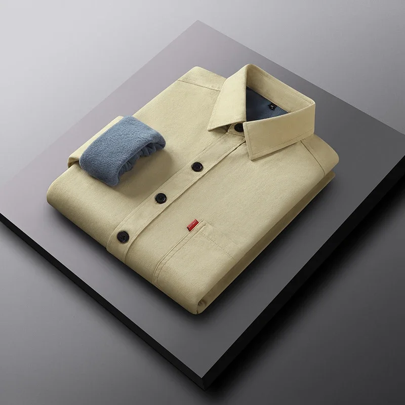 Men's Fleece-Lined Cotton Winter Work Shirt