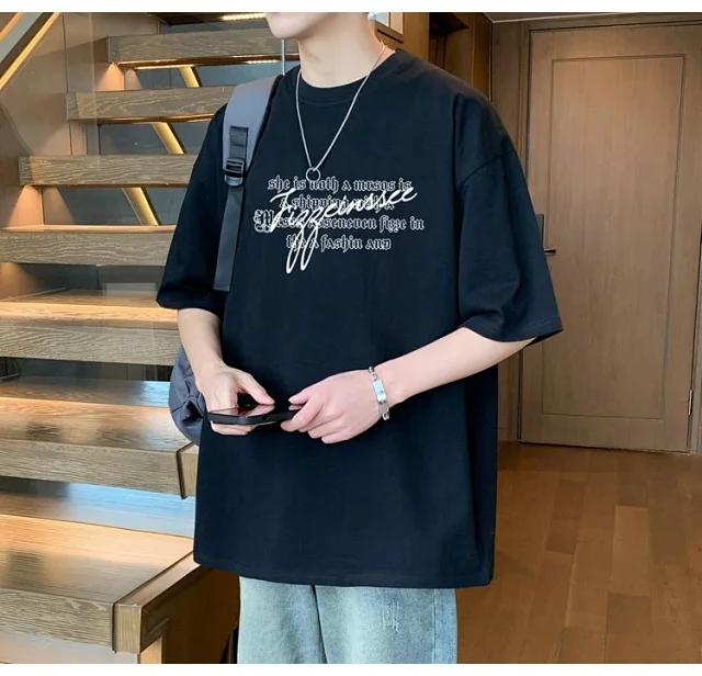 2025 Men's Summer Oversize Tee Detail