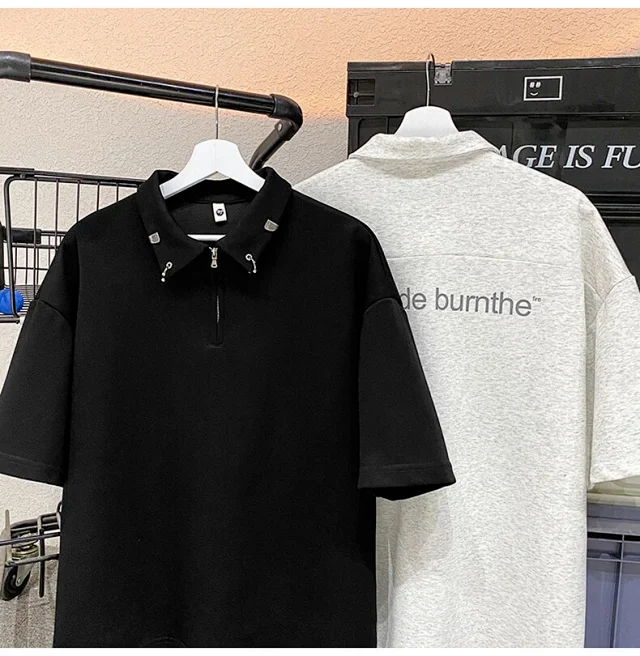 Men's Heavyweight Half-Zip Cleanfit Polo Detail