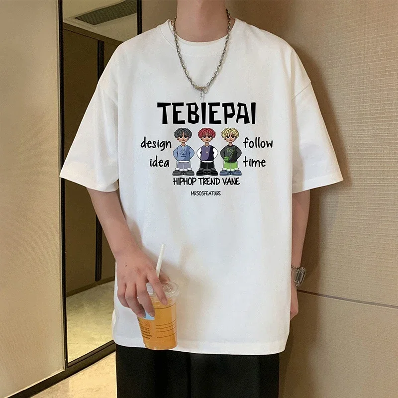 Men's Cotton Loose-Fit Sport T-Shirt Summer