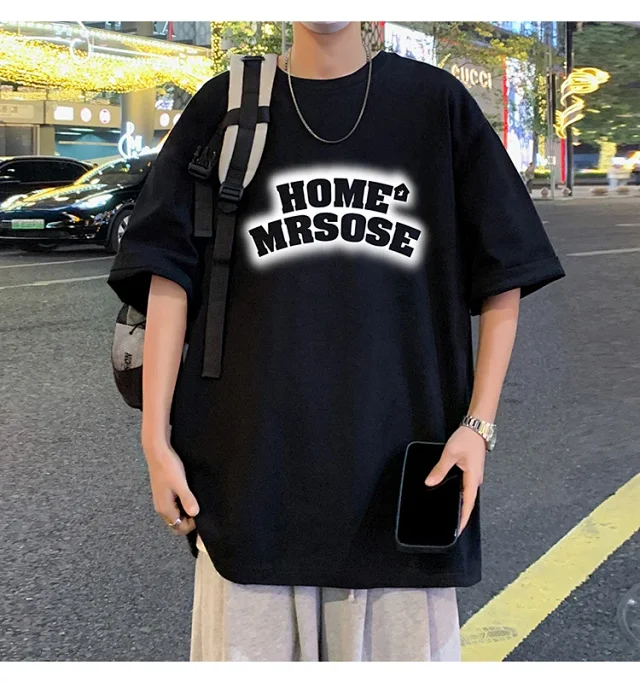Men's Casual Cotton T-Shirt Plus Size Detail