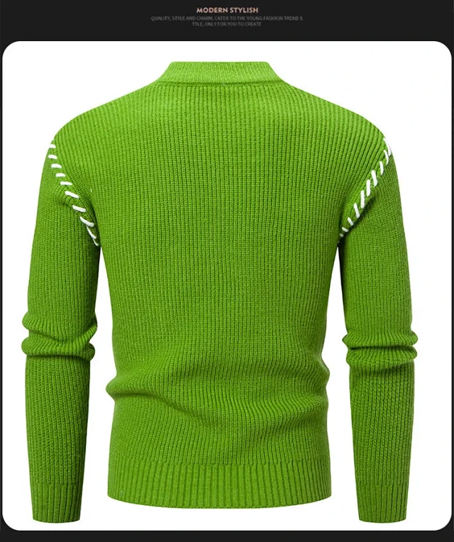 Men's Cleanfit Color - Blocked Sweater Detail