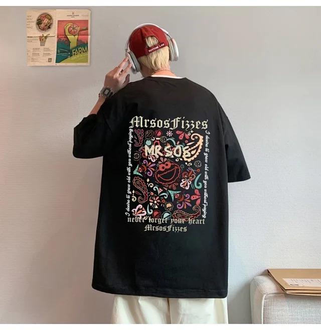 Unisex American Retro Heavyweight Cotton Tee Detail