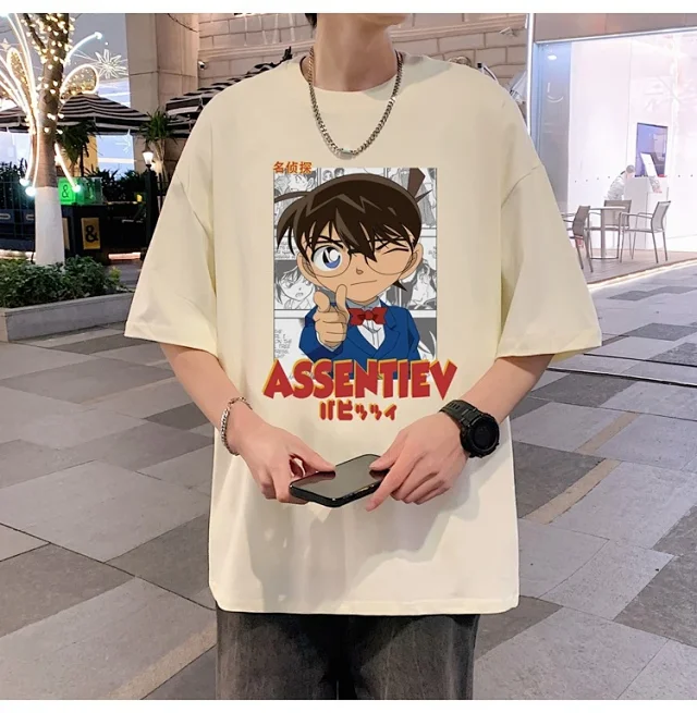 Men's Oversized Cotton Graphic Tee Detail