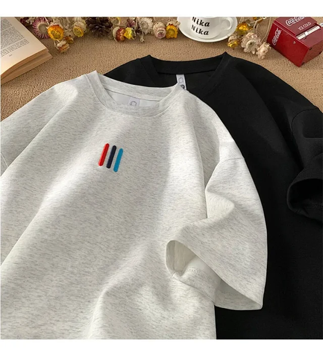Summer 2025 Men's Heavyweight Embroidered Tee Detail