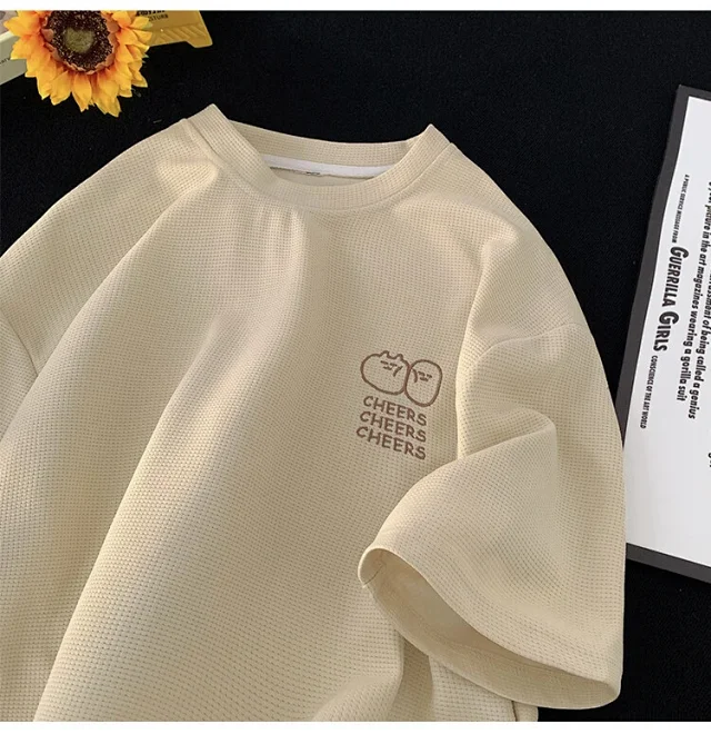 Men's Summer Waffle Quick-Dry T-Shirt Detail