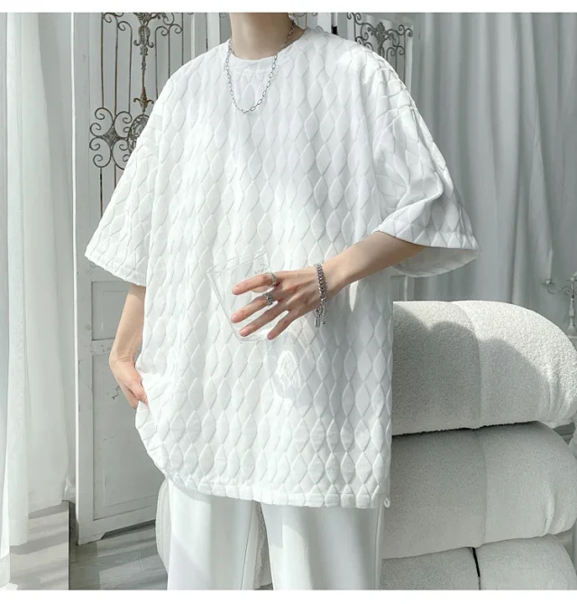 Men's Cooling Silk Jacquard Stretch Tee Detail