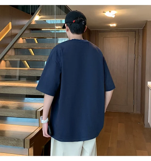 2025 Men's Summer Cotton Oversized Tee Detail