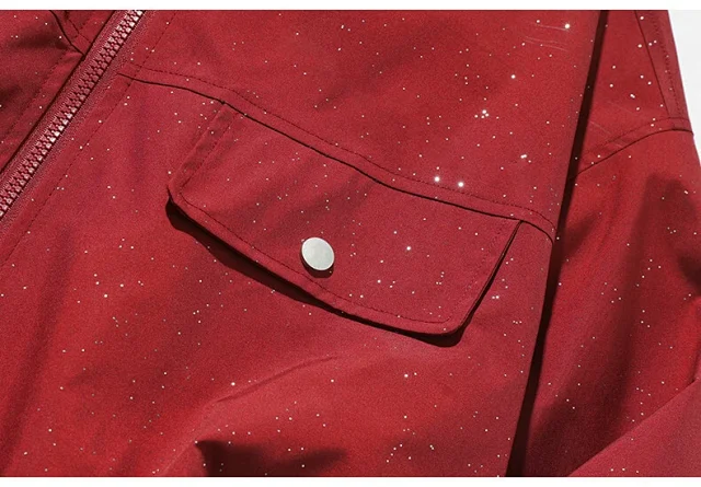 Starry Sky Men's Flight Jacket Detail