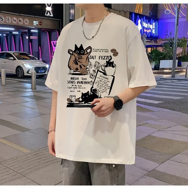 Men's Heavyweight Cotton Cartoon Youth Tee Detail