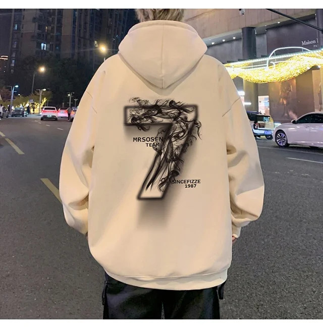 Men's Cotton Oversized Hoodie HK Style Detail