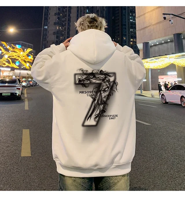 Men's Cotton Oversized Hoodie HK Style Detail