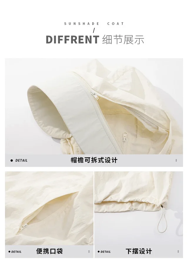 Trendy Men's Hooded Sun Jacket 2025 Detail