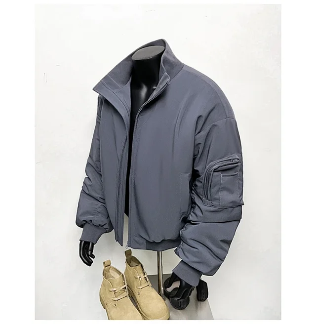 Men's Clean Fit Short Bomber Jacket Detail