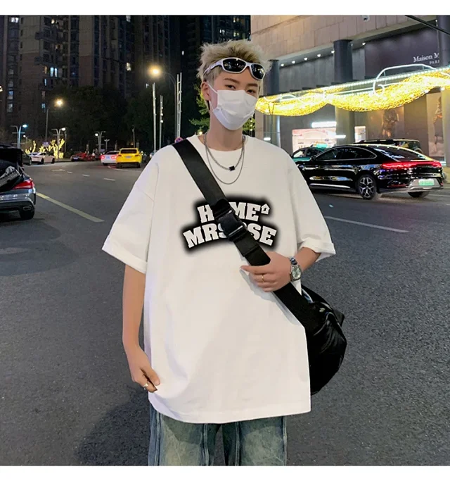 Men's Casual Cotton T-Shirt Plus Size Detail