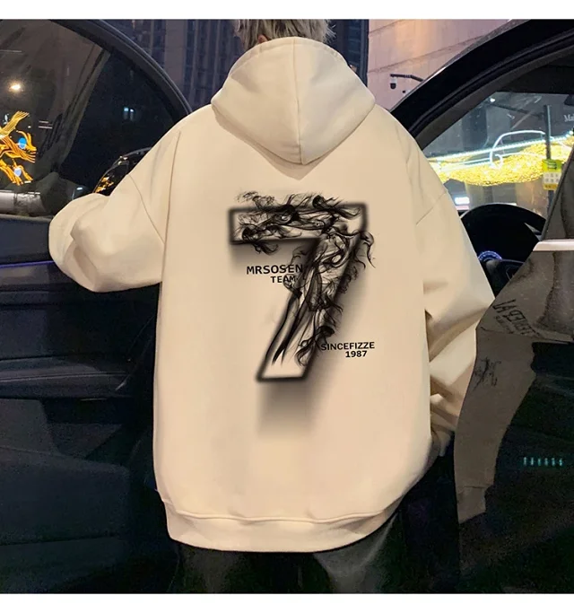 Men's Cotton Oversized Hoodie HK Style Detail