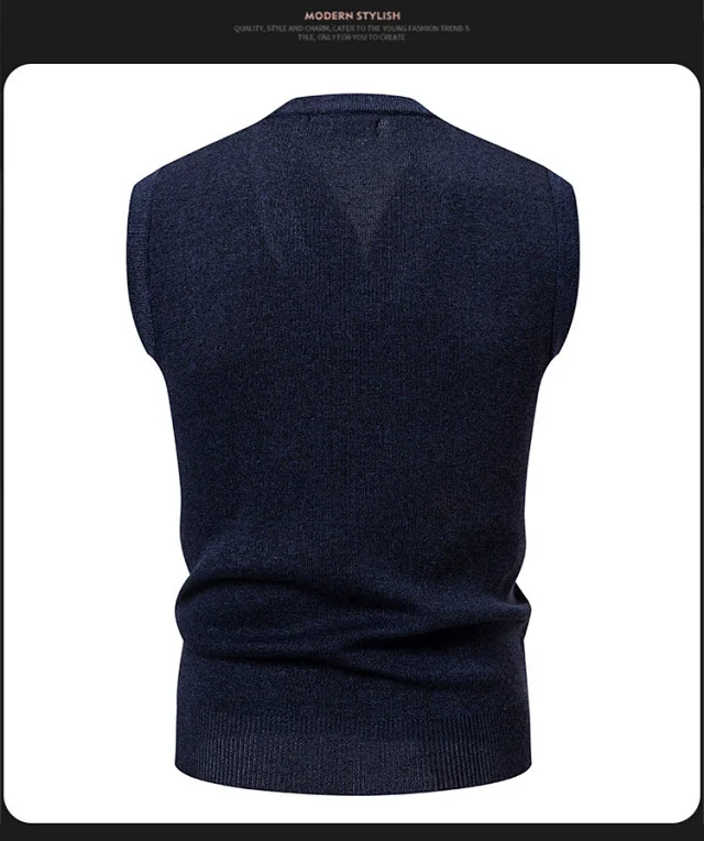 Amazon Men's Stripe Jacquard Knit Vest Detail