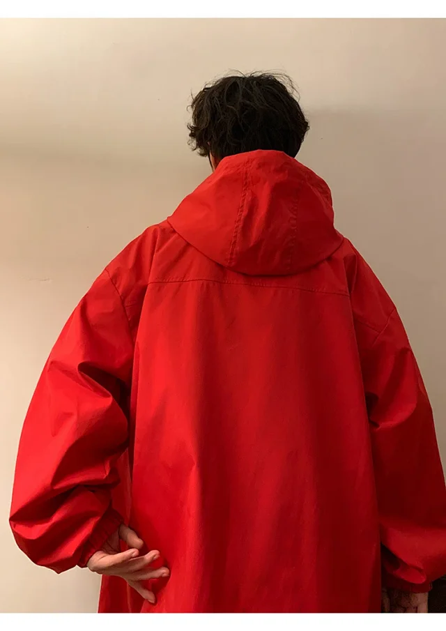 Men's & Youth Hooded Half-Zip Windbreaker Detail