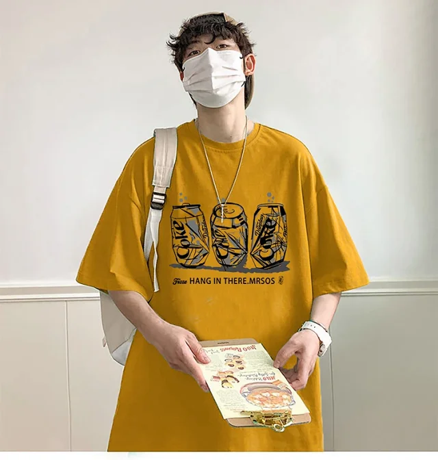 2025 Men's Summer Cotton Oversized Tee Detail
