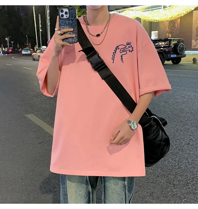 2025 Summer Men's Cotton Oversized T-Shirt Detail