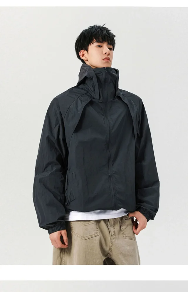 Trendy Men's Hooded Sun Jacket 2025 Detail