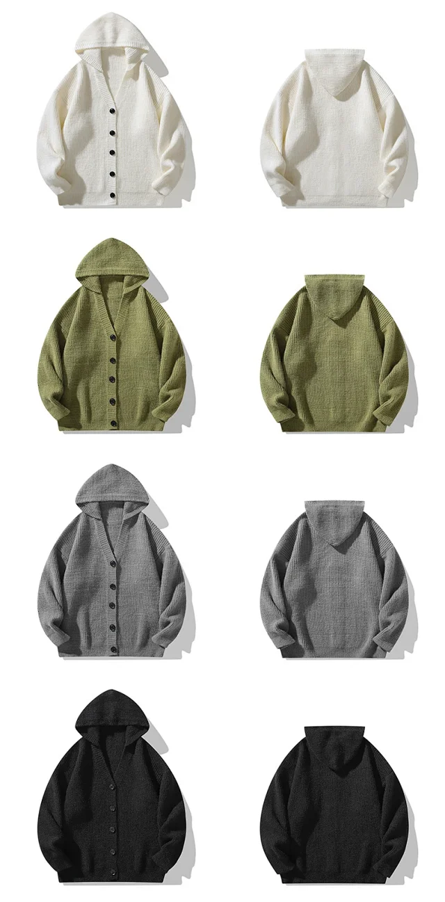 Men's Retro Knit Cardigan Detail