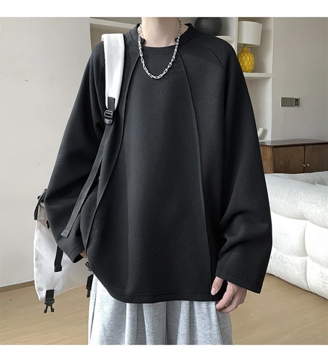 American Men's Long Sleeve Deconstructed Tee Detail