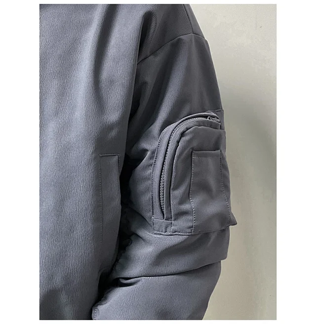 Men's Clean Fit Short Bomber Jacket Detail
