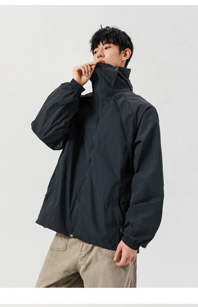 Trendy Men's Hooded Sun Jacket 2025 Detail