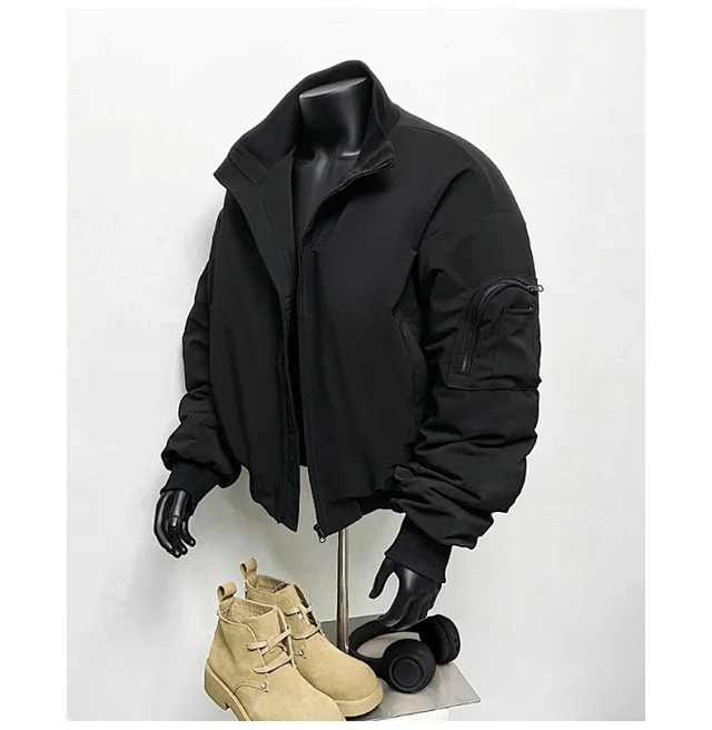 Men's Clean Fit Short Bomber Jacket Detail