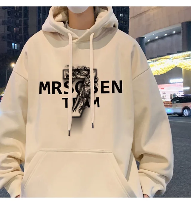 Men's Cotton Oversized Hoodie HK Style Detail