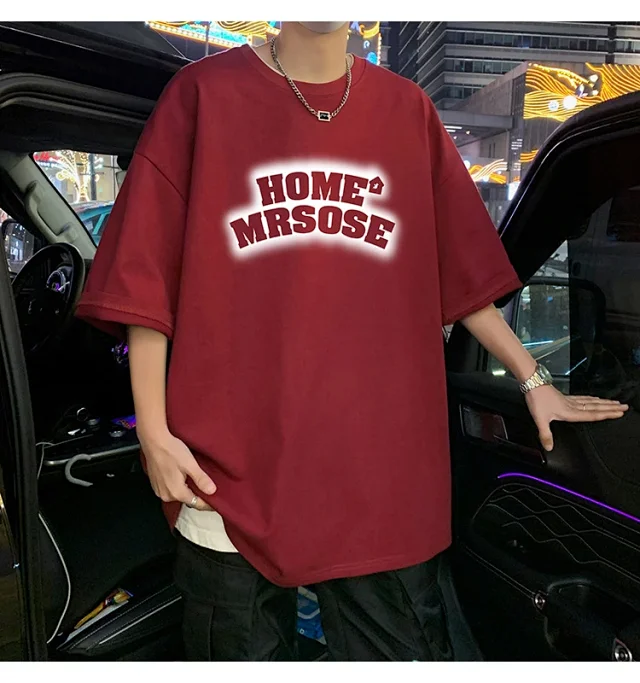 Men's Casual Cotton T-Shirt Plus Size Detail