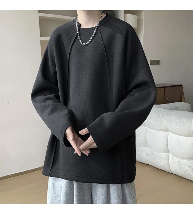 American Men's Long Sleeve Deconstructed Tee Detail
