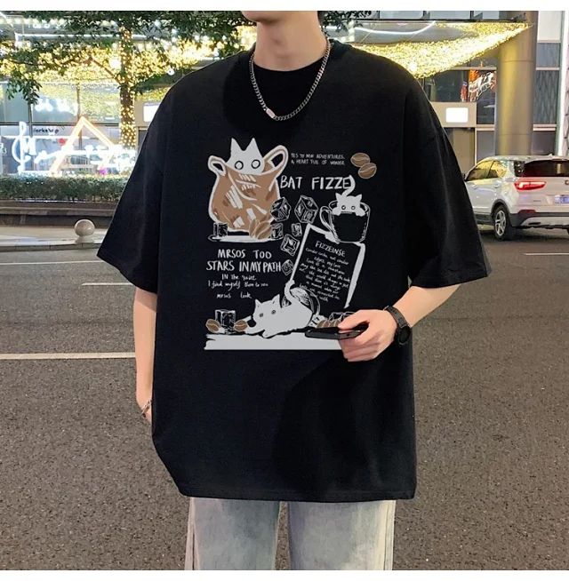 Men's Heavyweight Cotton Cartoon Youth Tee Detail