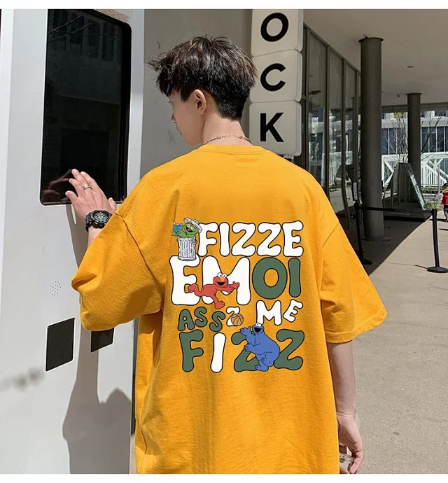 Men's Heavyweight Cotton Loose Fit Tee Detail