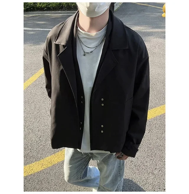 Autumn Men's Stylish Blazer Jacket Detail