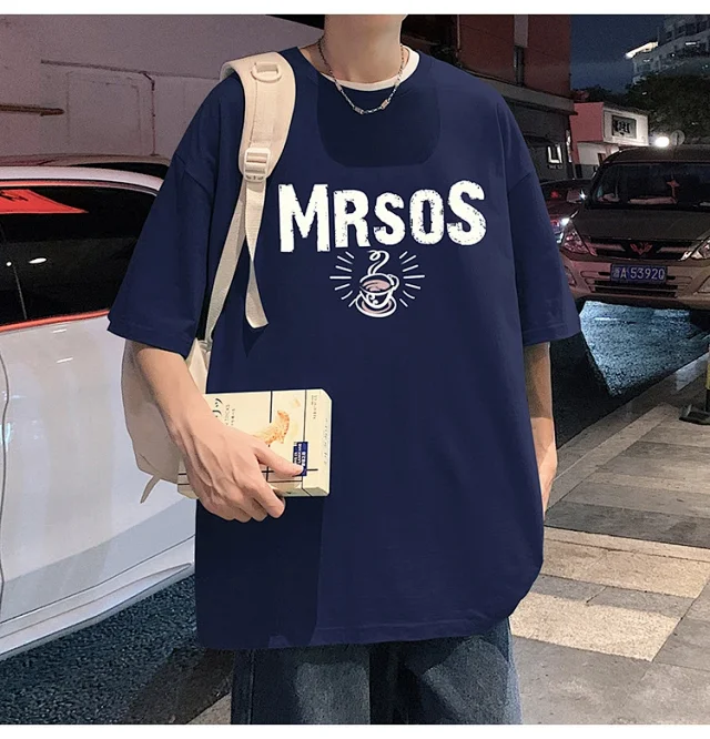 Men's Heavyweight Cotton Short Sleeve T-Shirt Detail