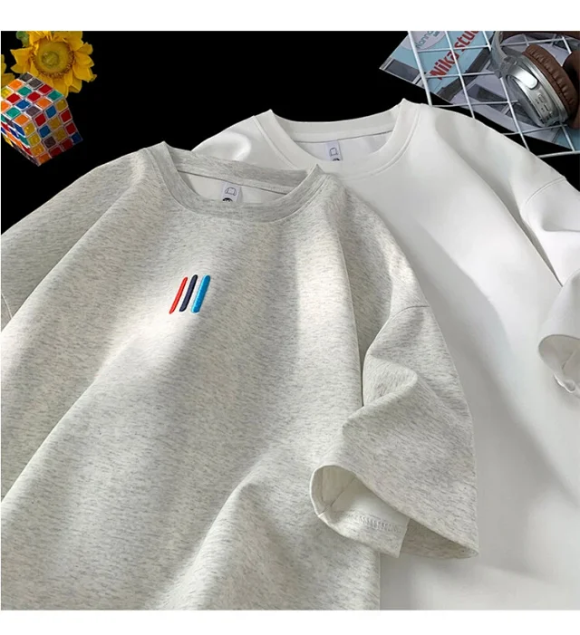 Summer 2025 Men's Heavyweight Embroidered Tee Detail
