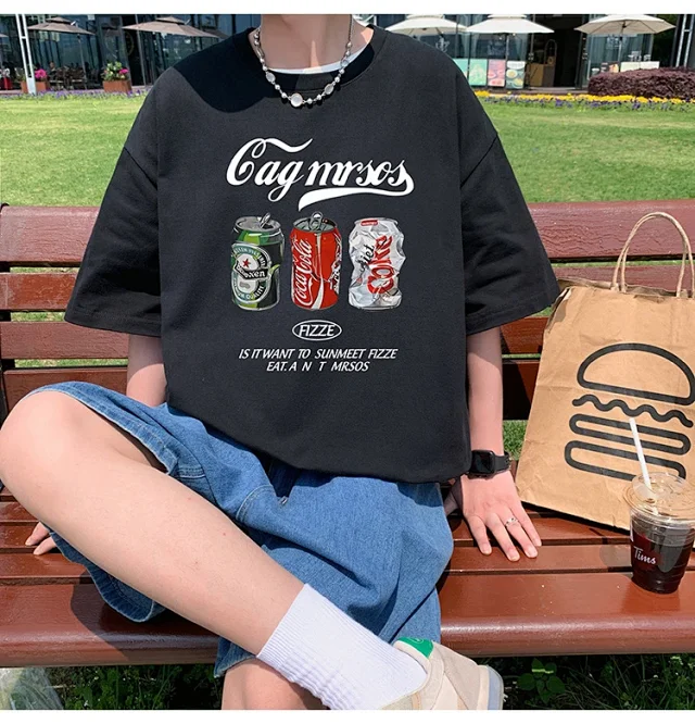 Men's Loose Cotton Tees Detail