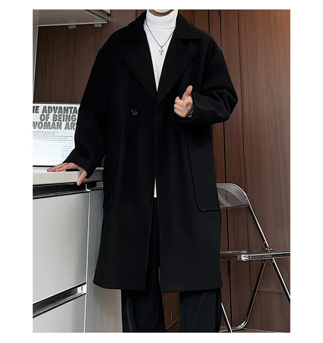 2025 A/W Men's Double-Breasted Wool Coat Detail