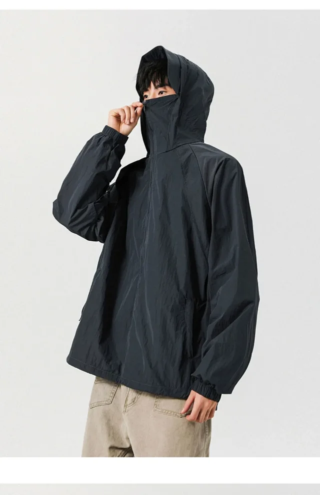 Trendy Men's Hooded Sun Jacket 2025 Detail